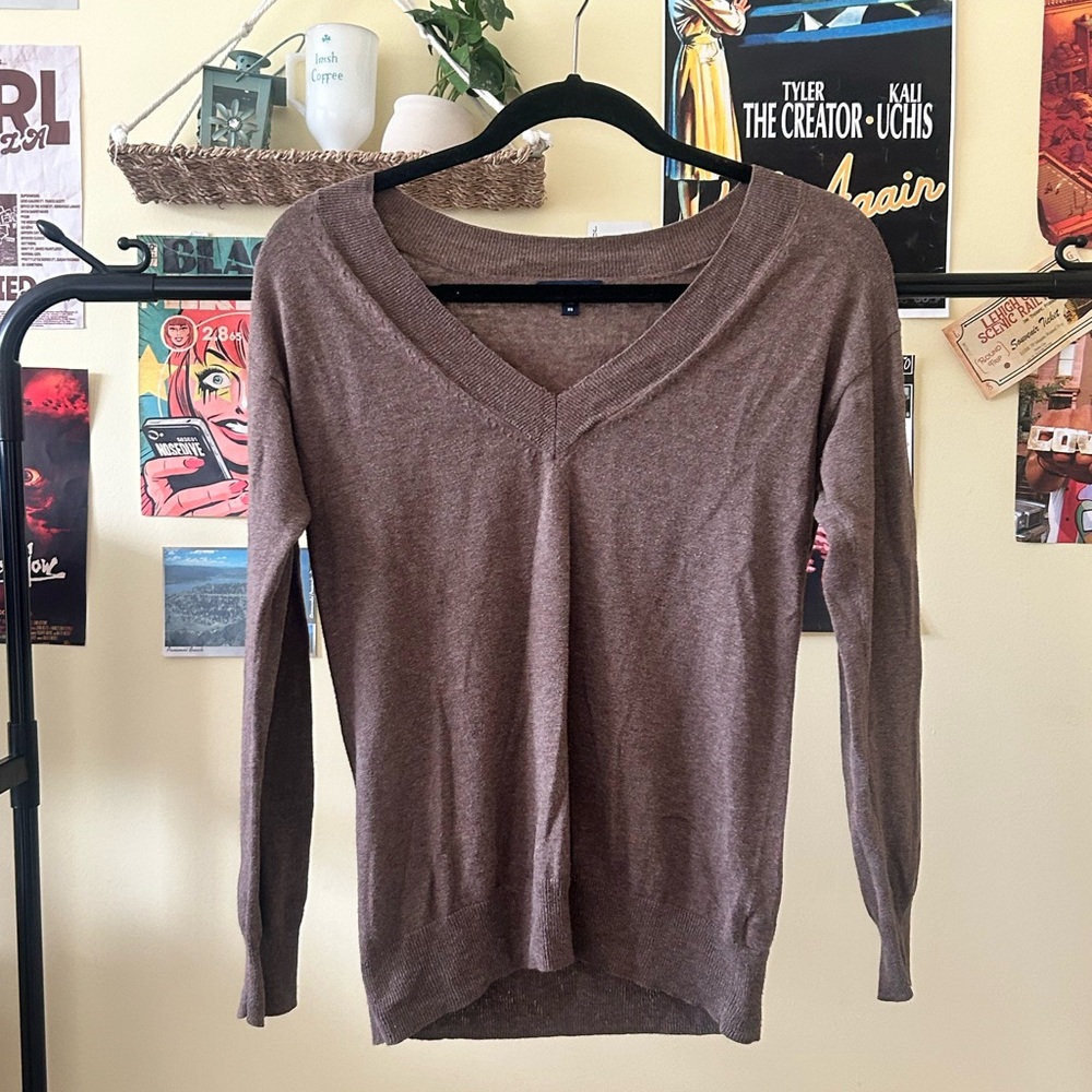 Cashmere Blend Sweater in Brown